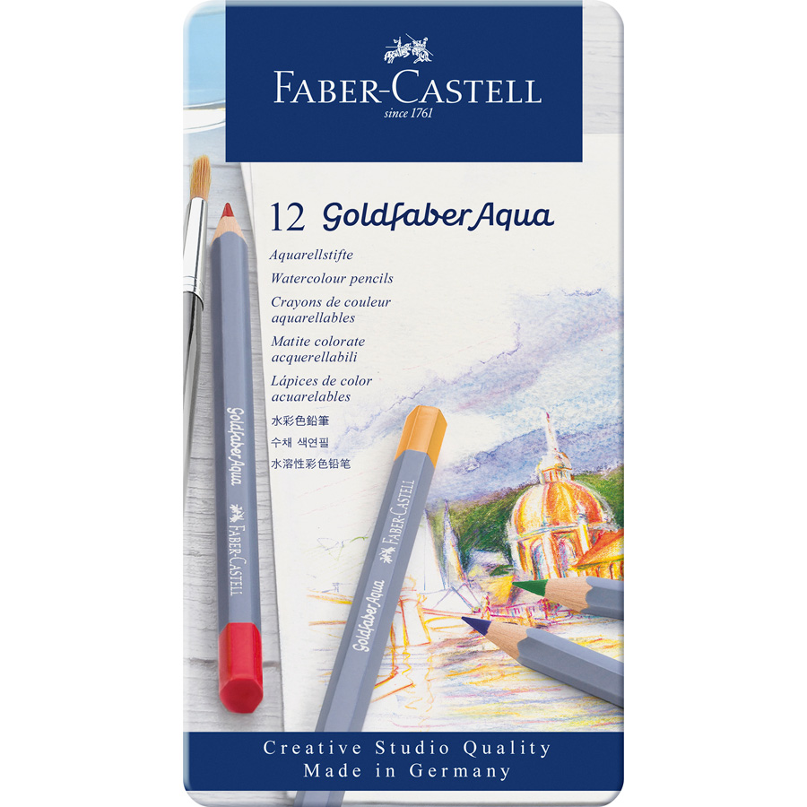 Lapices de Colores Marca Faber Castell Acuarelable Caja Metalica (79904)