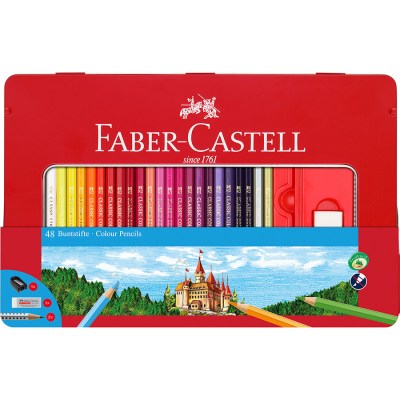 Caja-soporte con 60 lápices de colores Faber-Castell :: Faber