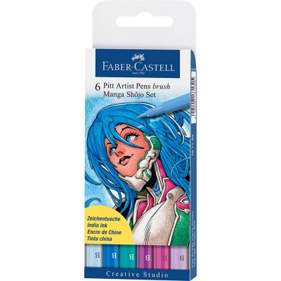 FABER-CASTELL ESTUCHE 12 ROTULADORES PITT PEN PUNTA PINCEL - TONOS PIEL -  Artemiranda